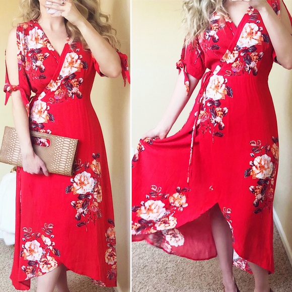 Floral Wrap Dress - Picture 3 of 8